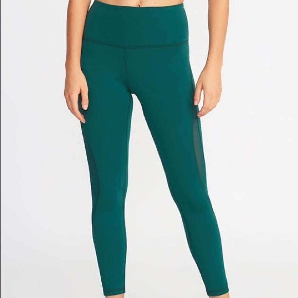 🔥2/$25🔥OLD NAVY HI WAISTED GREEN ACTIVE LEGGINGS